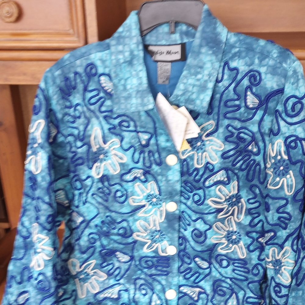 NWT Indigo Moon blue ribbon Jacket